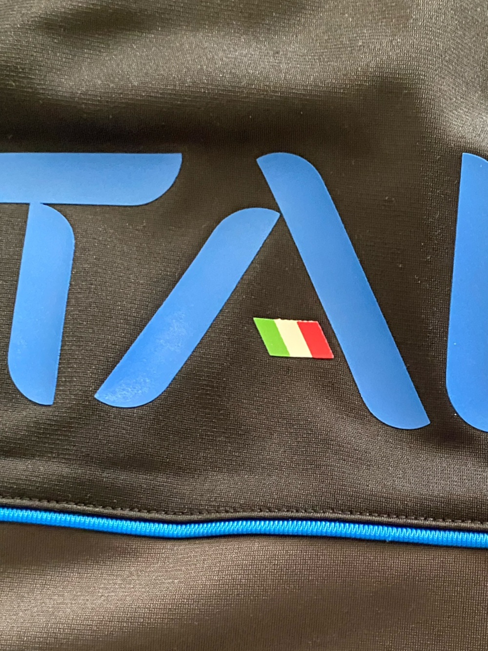FILA VINTAGE  Black Track Jacket with Blue Trim ITALIA 🇮🇹 - Picture 12 of 16